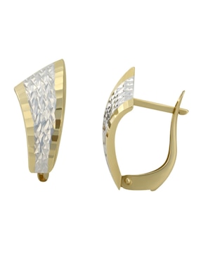 Aretes rectangulares Cristal Joyas de oro florentino