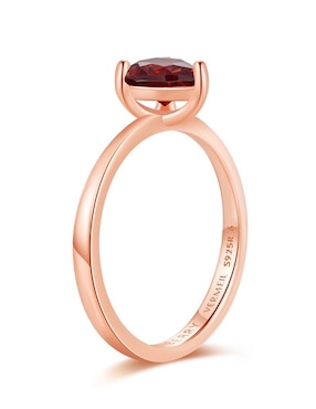 Anillo de corazón Moonberry de plata vermeil P 925 zirconia cúbica con acabado baño de oro rosa