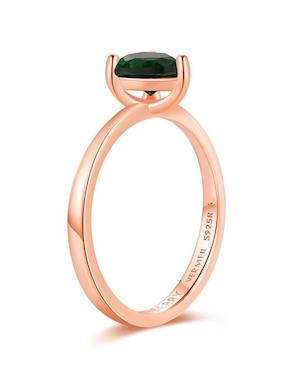 Anillo de corazón Moonberry de plata vermeil P 925 zirconia cúbica con acabado baño de oro rosa