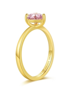 Anillo de corazón Moonberry de plata vermeil P 925 zirconia cúbica con acabado baño de oro