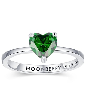 Anillo de corazón Moonberry P 925 de plata zirconia cúbica brillante