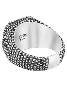 Anillo Tous Man P 925 de plata ónix brillante