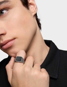 Anillo Tous Man P 925 de plata ónix brillante