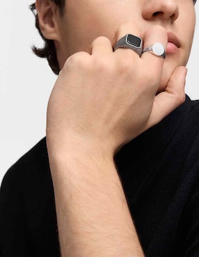 Anillo Tous Man P 925 de plata ónix brillante