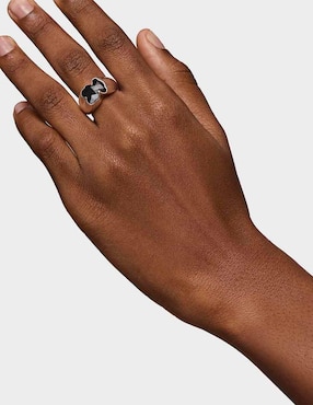 Anillo con gema de oso Tous Icon Color P 925 de plata ónix brillante