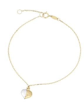 Pulsera Cristal Joyas de oro 14 K con acabado brillante