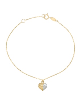 Pulsera Cristal Joyas de oro 14 K con acabado brillante
