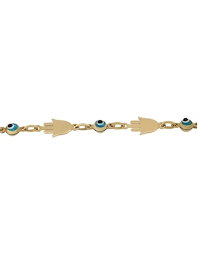 Pulsera Cristal Joyas de oro 14 K con acabado brillante