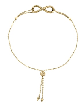 Pulsera Cristal Joyas de oro 14 K con acabado brillante