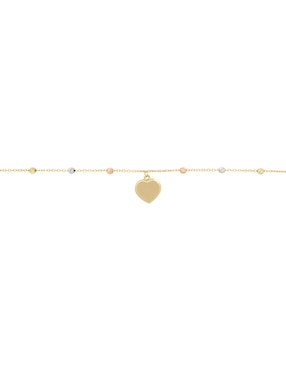 Pulsera Cristal Joyas de oro florentino 14 K con acabado brillante