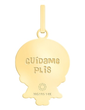 Dije de ángel Cristal Joyas distroller de oro amarillo 14 K
