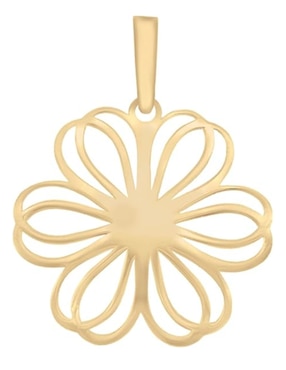Dije de flor Cristal Joyas de oro amarillo 14 K