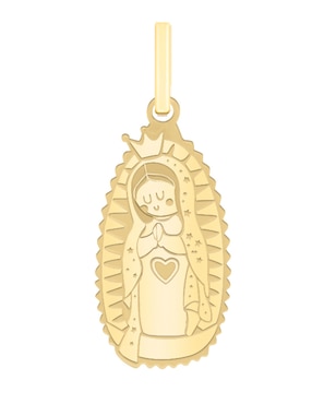 Medalla de virgen de guadalupe Cristal Joyas distroller de oro amarillo 14 K