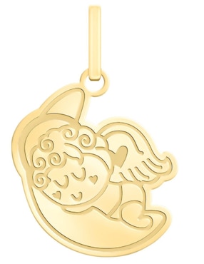 Dije de ángel Cristal Joyas distroller de oro amarillo 14 K