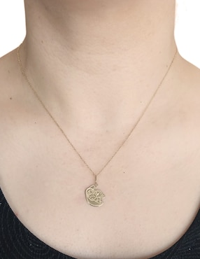 Dije de ángel Cristal Joyas distroller de oro amarillo 14 K