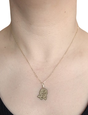 Dije de ángel Cristal Joyas distroller de oro amarillo 14 K