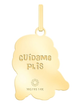 Dije de ángel Cristal Joyas distroller de oro amarillo 14 K