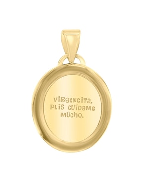 Medalla de virgen de guadalupe Cristal Joyas distroller de oro amarillo 14 K