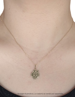 Dije de calavera Cristal Joyas distroller de oro amarillo 14 K