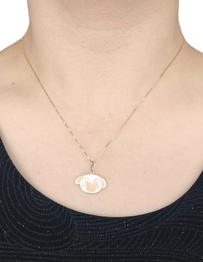 Dije de perro Cristal Joyas distroller de oro amarillo 14 K