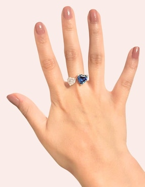 Anillo de corazón Aretize P 925 de plata zirconia brillante
