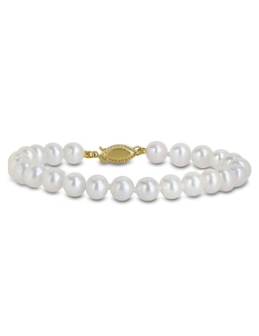 Pulsera Julianna B de oro amarillo con perla 14 k