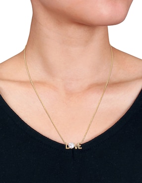 Collar Julianna B Love de oro amarillo 14 K