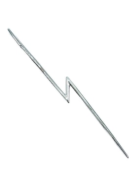 Piercing de rayo Aretize de plata P 925 con acabado pavé zirconia