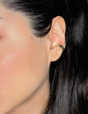 Aretes circulares Aretize de plata P 925 con acabado baño de oro