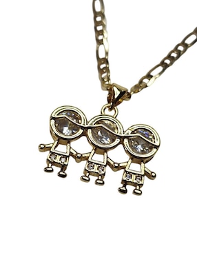 Collar con dije de niño Limerence By Claudia Herrera de oro laminado 14 K