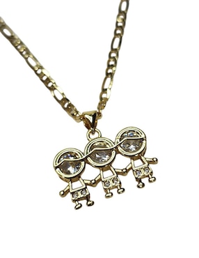 Collar con dije de niño Limerence By Claudia Herrera de oro laminado 14 K
