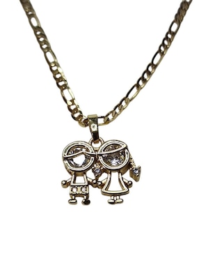 Collar con dije de niño Limerence By Claudia Herrera de oro laminado 14 K