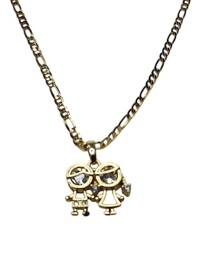 Collar con dije de niño Limerence By Claudia Herrera de oro laminado 14 K
