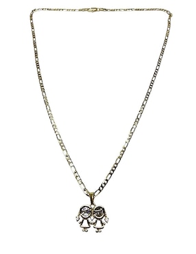 Collar con dije de niña Limerence By Claudia Herrera de oro laminado 14 K