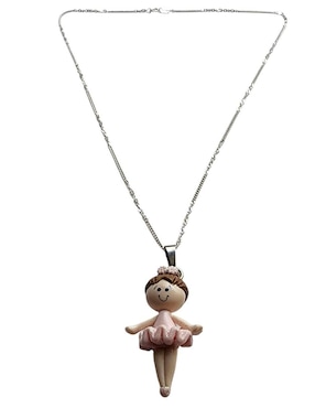 Collar con dije de niña Limerence By Claudia Herrera Bailarinas de plata P 925