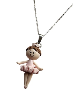 Collar con dije de niña Limerence By Claudia Herrera Bailarinas de plata P 925