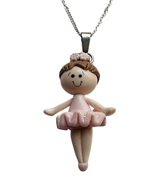 Collar con dije de niña Limerence By Claudia Herrera Bailarinas de plata P 925