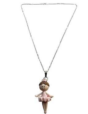 Collar con dije de niña Limerence By Claudia Herrera Bailarinas de plata P 925