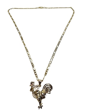 Collar con dije Limerence By Claudia Herrera Gallo de oro laminado 14 K