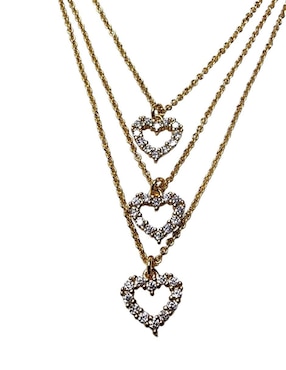 Collar de corazón Limerence By Claudia Herrera Amor de oro laminado 14 K