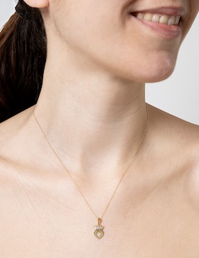 Collar de corazón Jayda de oro 14 K