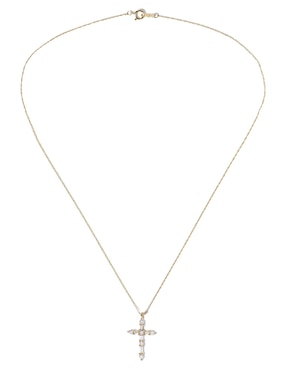 Collar de cruz Jayda de oro 14 K