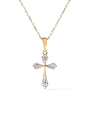 Collar de cruz Jayda de oro 14 K