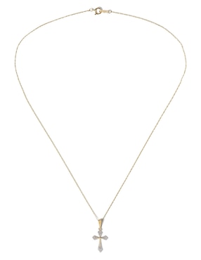 Collar de cruz Jayda de oro 14 K