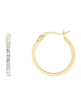 Arracadas Cristal Joyas de oro con acabado diamantado
