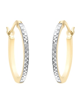 Arracadas Cristal Joyas de oro con acabado diamantado