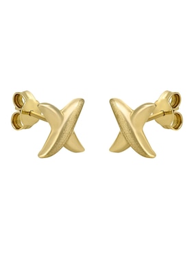 Broqueles de cruz Cristal Joyas de oro