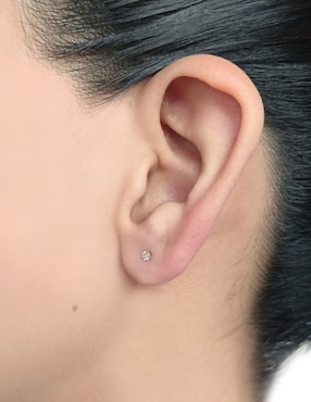 Broqueles circulares Cristal Joyas de oro con acabado brillante diamante