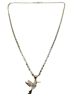 Collar con dije de colibrí Limerence By Claudia Herrera Aves de oro laminado 14 K