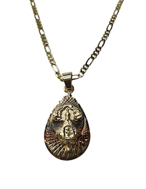 Cadena de gota Limerence By Claudia Herrera Virgen San Juan de los Lagos de oro laminado 14 K